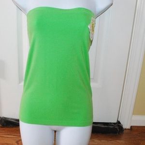 Jasmine & Ginger lime green tube top shaper Small